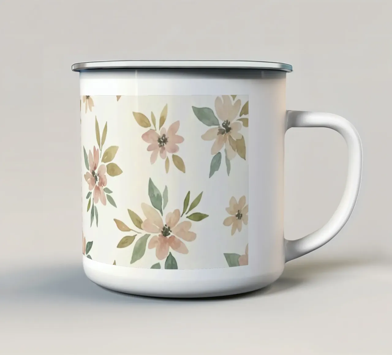 Soft Meadow Blooms tazza in smalto da AzStore11