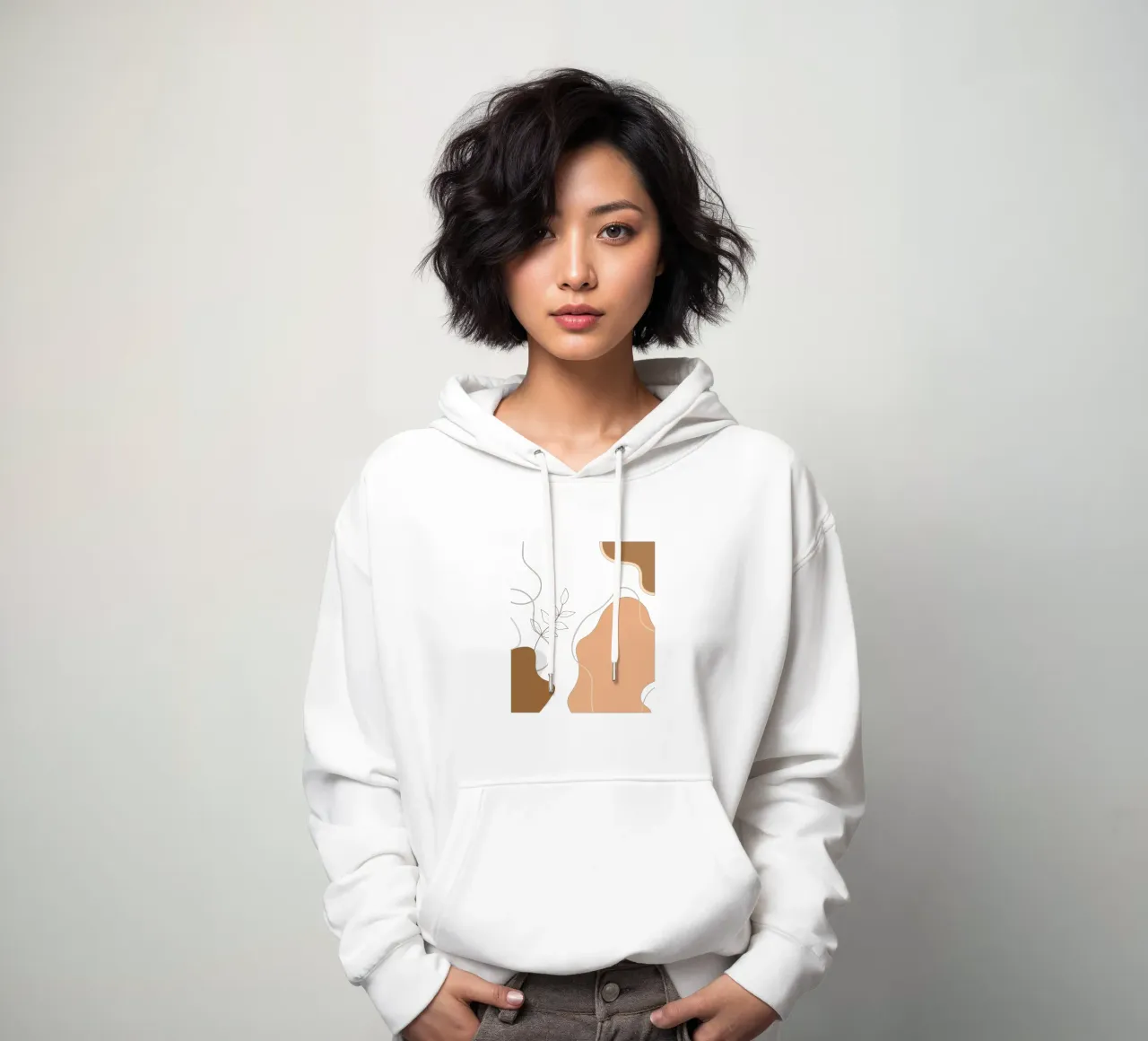 Belle foglie minimaliste felpa con cappuccio da YSV MINIMALIST
