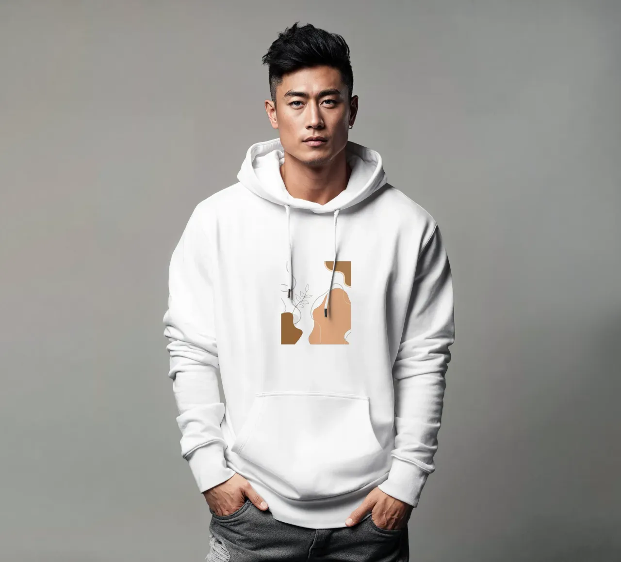 Belle foglie minimaliste felpa con cappuccio da YSV MINIMALIST