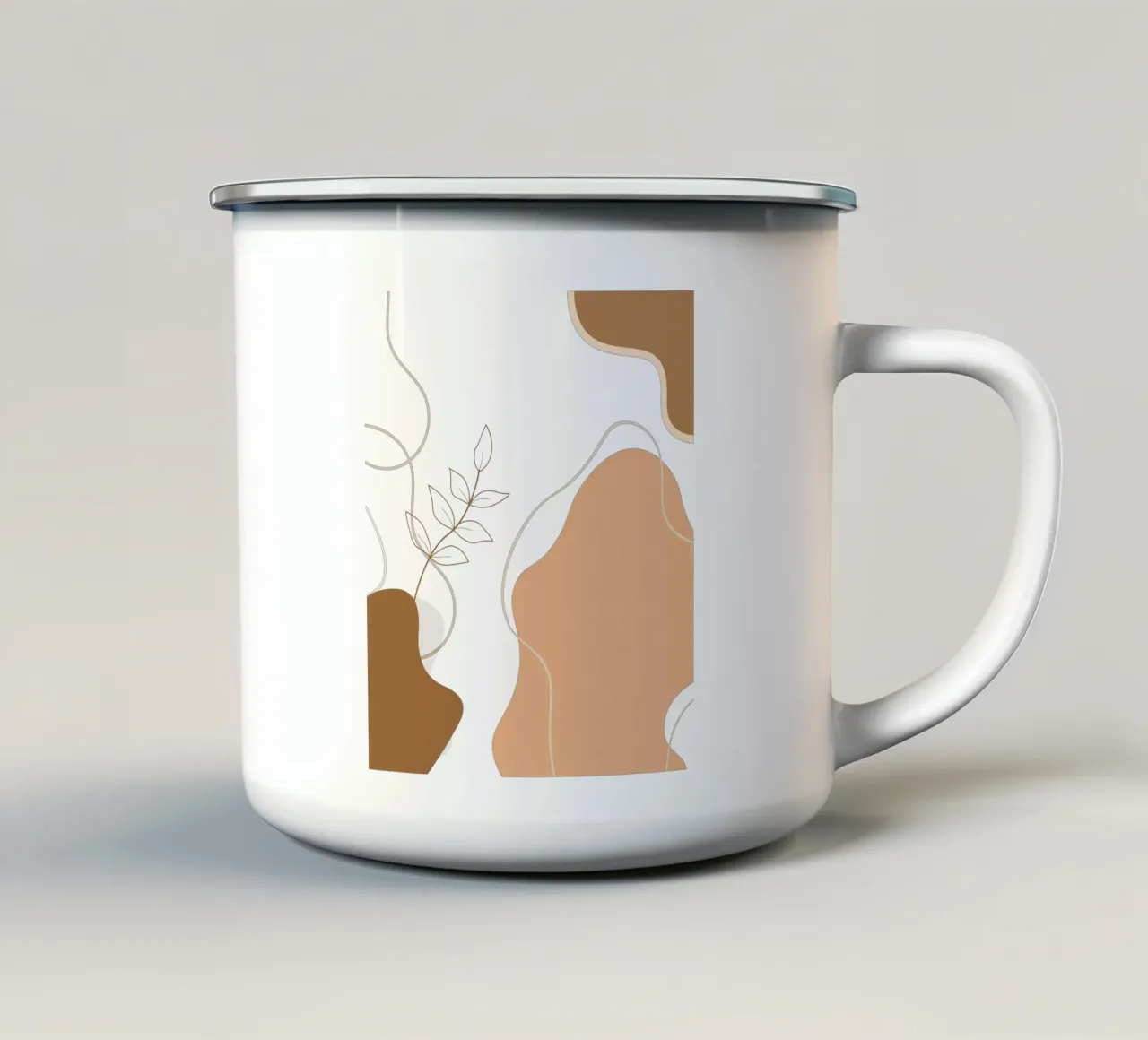 Belle foglie minimaliste tazza in smalto da YSV MINIMALIST