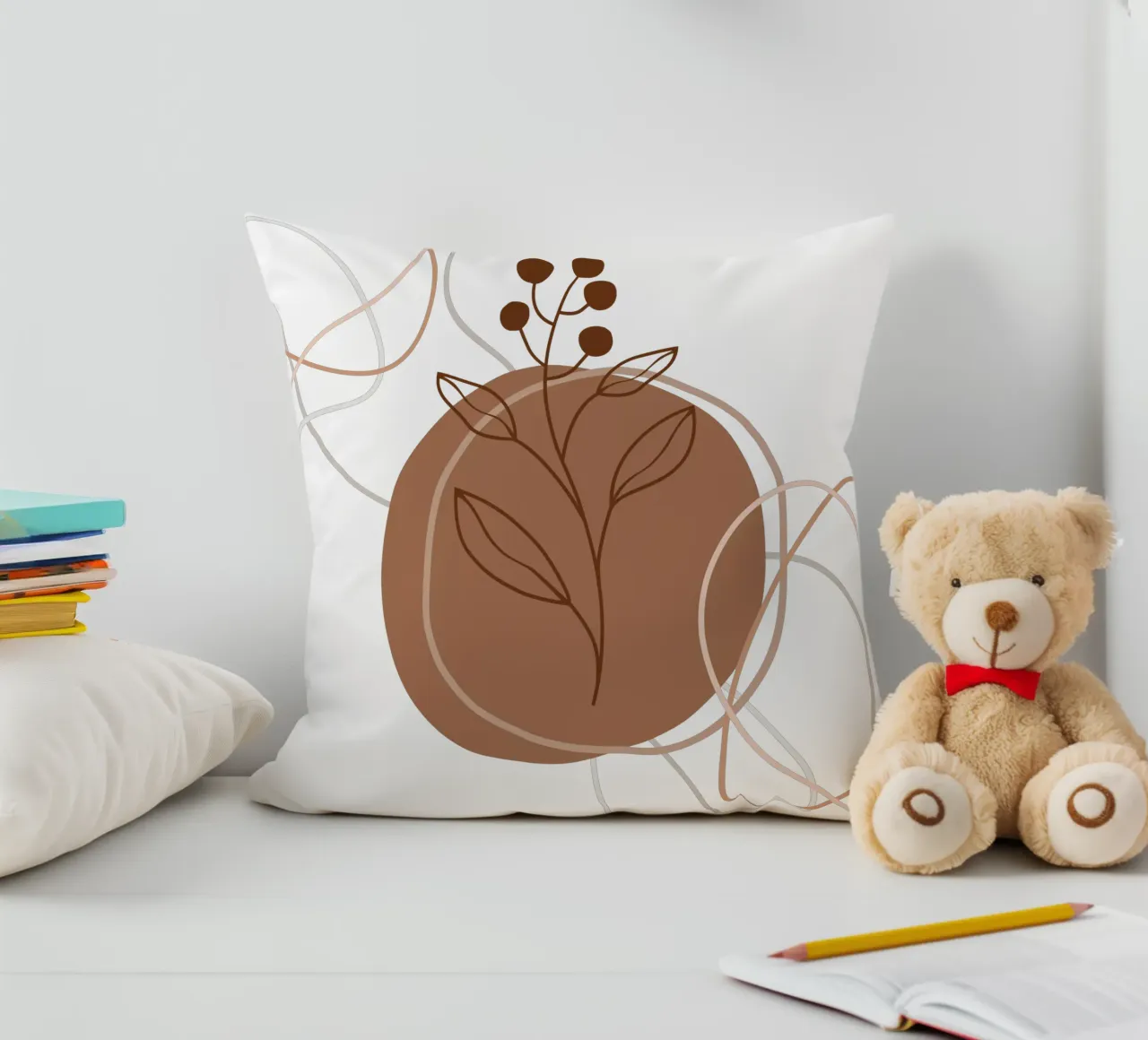 Fiori e foglie minimalisti cuscino da YSV MINIMALIST