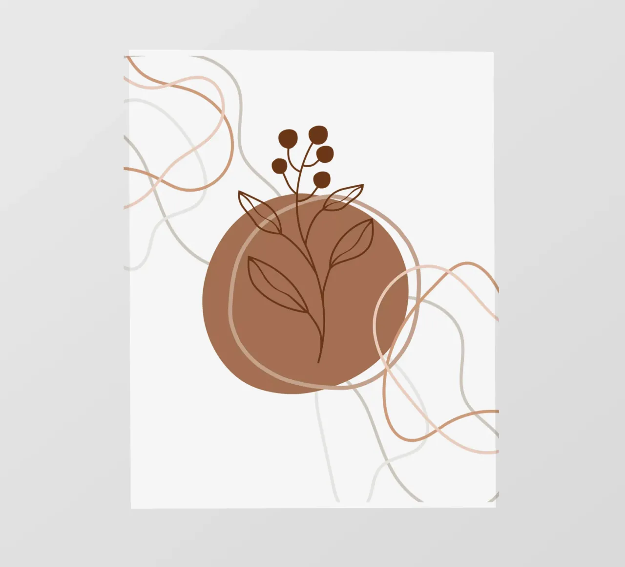 Fiori e foglie minimalisti telo in pvc da YSV MINIMALIST