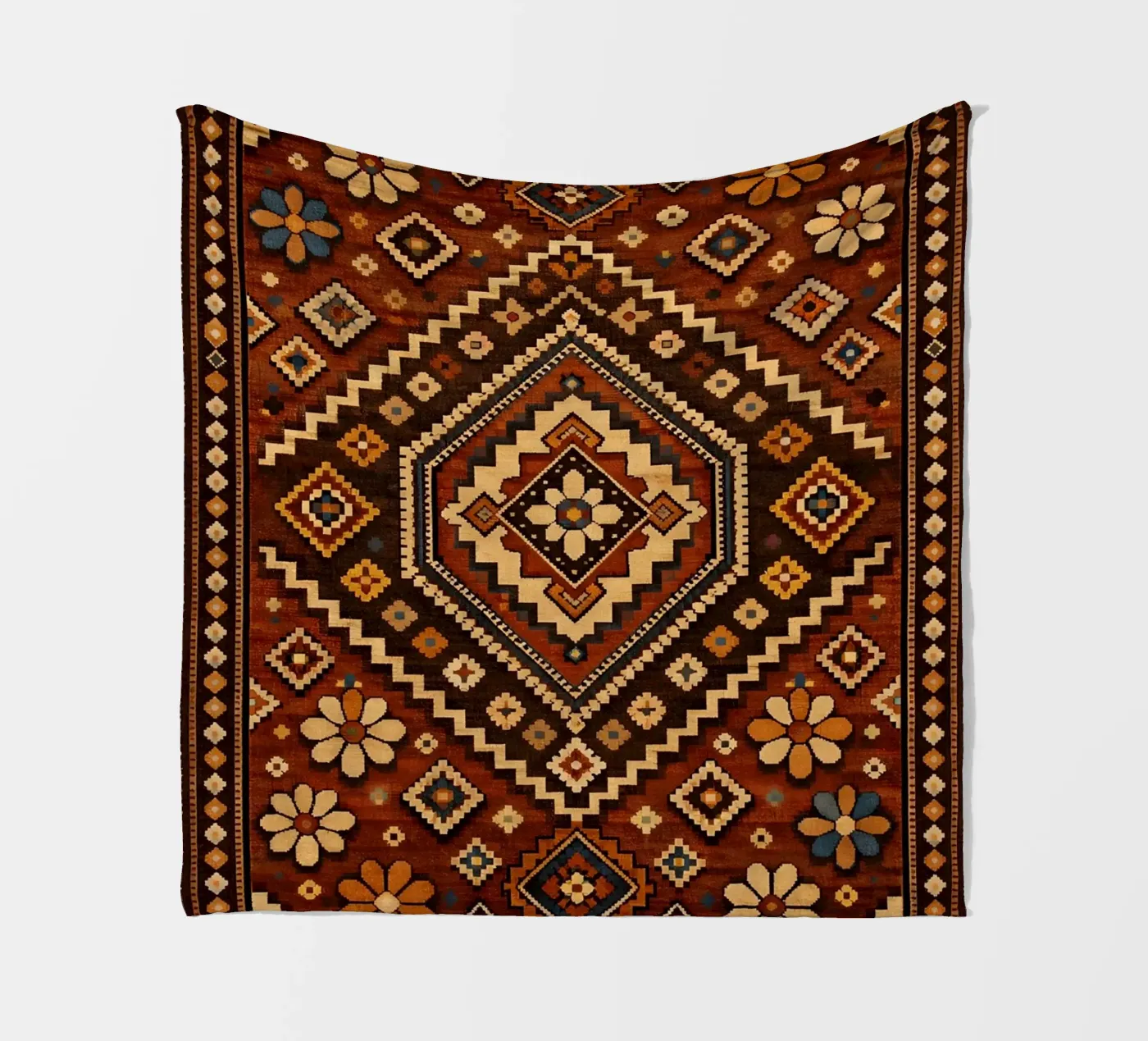 Nomadische Blüte Fleecedecke von Persian Pattern Haus