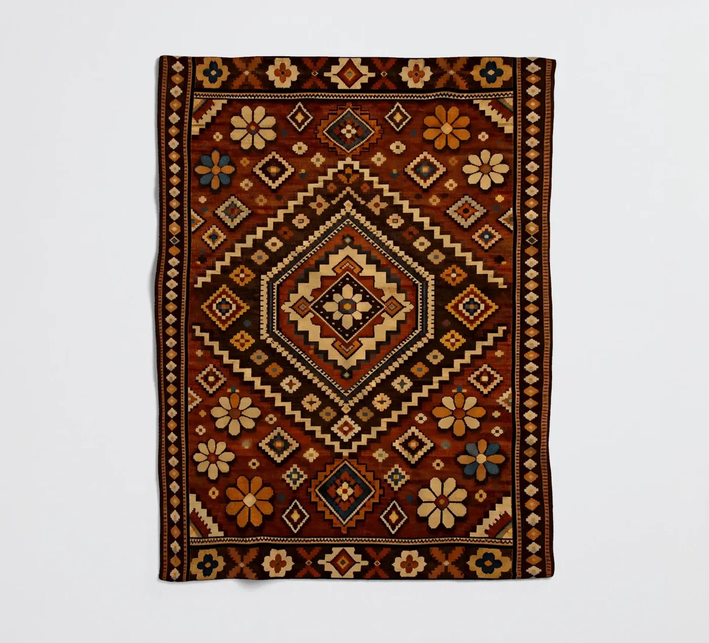 Nomadische Blüte Fleecedecke von Persian Pattern Haus