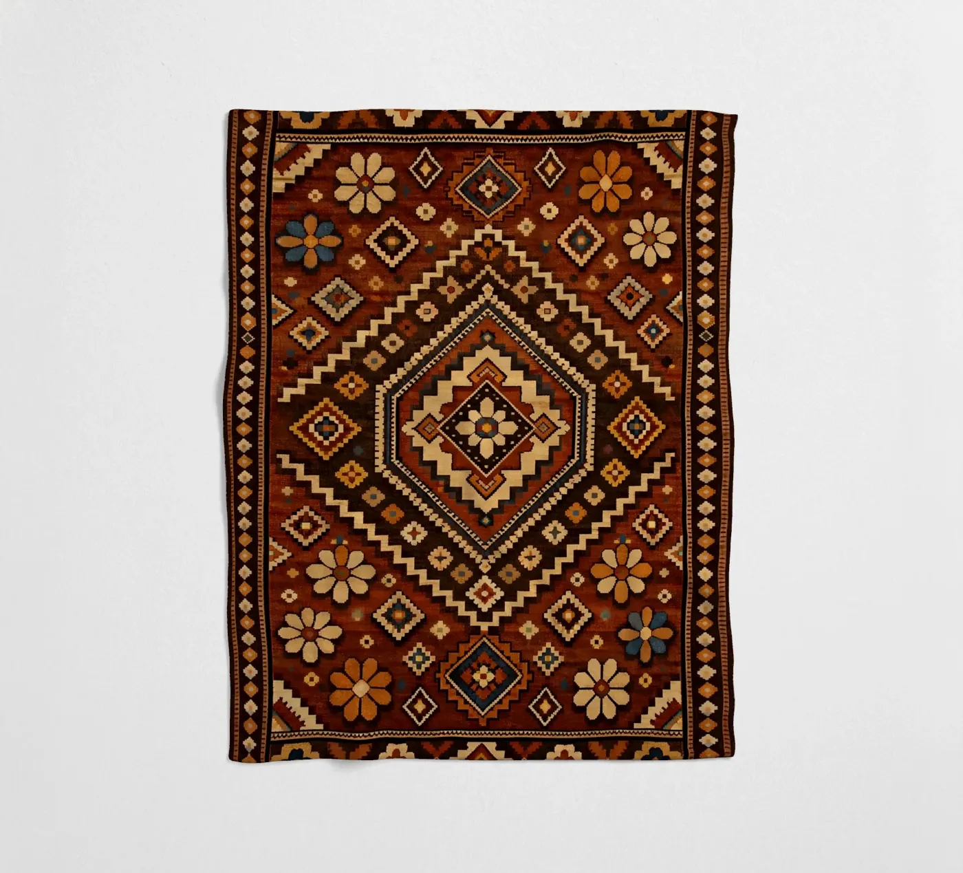 Nomadische Blüte Fleecedecke von Persian Pattern Haus