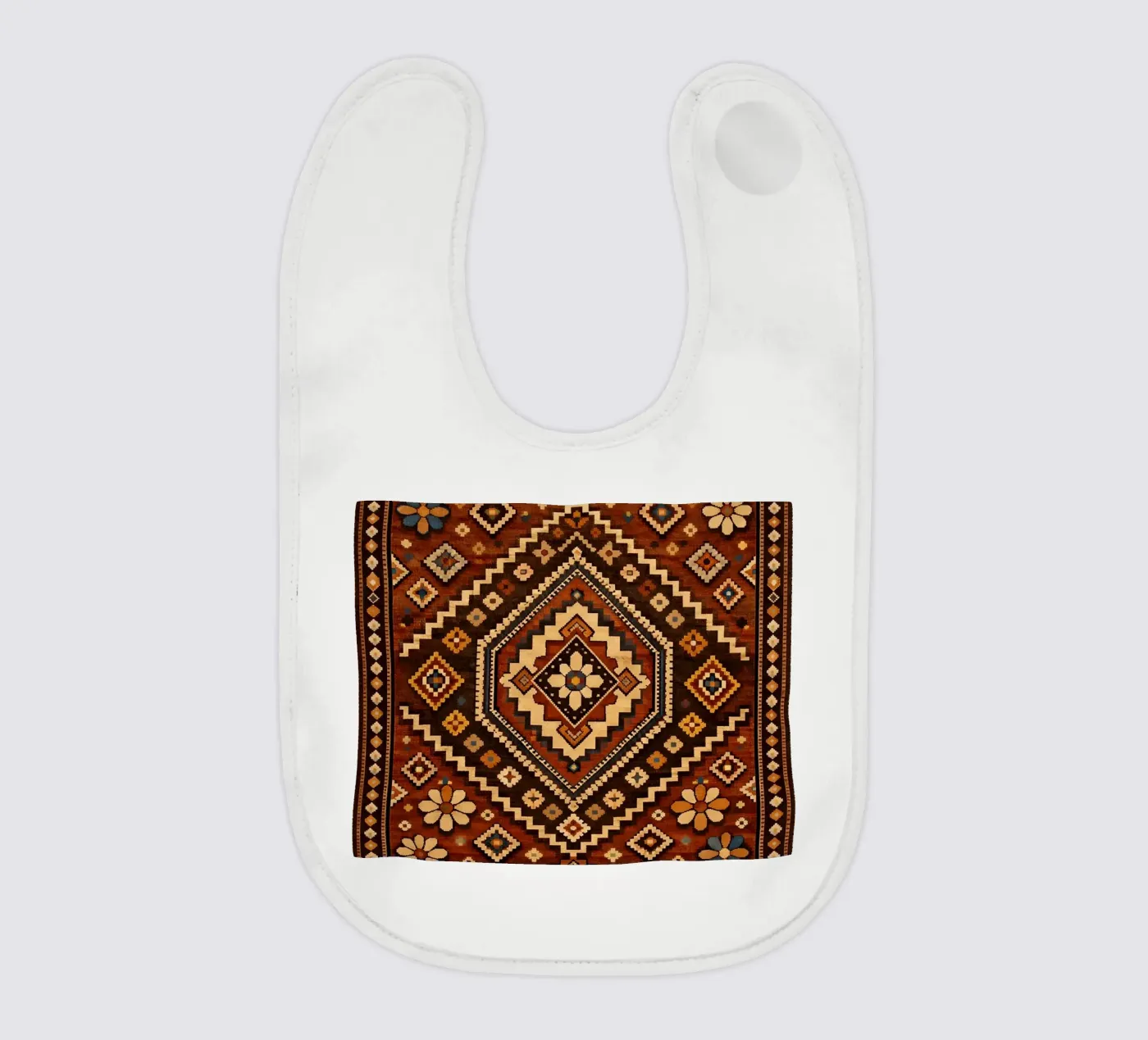 Nomadic Bloom baby bib by Persian Pattern Haus