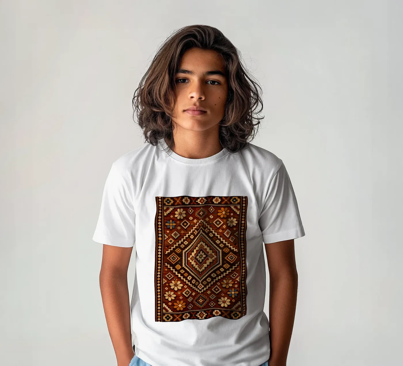 Nomadic Bloom t-shirt bambini da Persian Pattern Haus