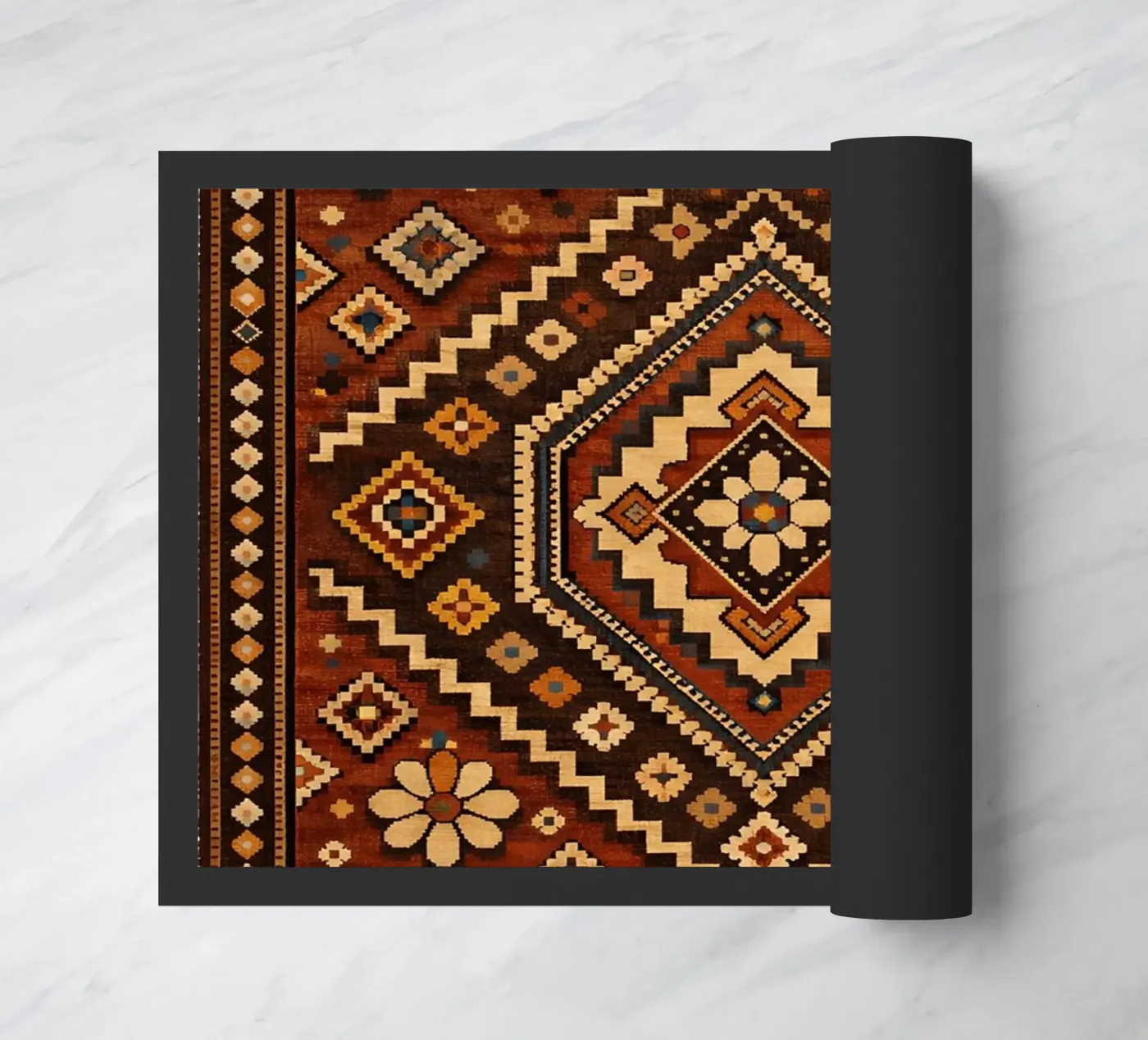 Nomadic Bloom doormat by Persian Pattern Haus