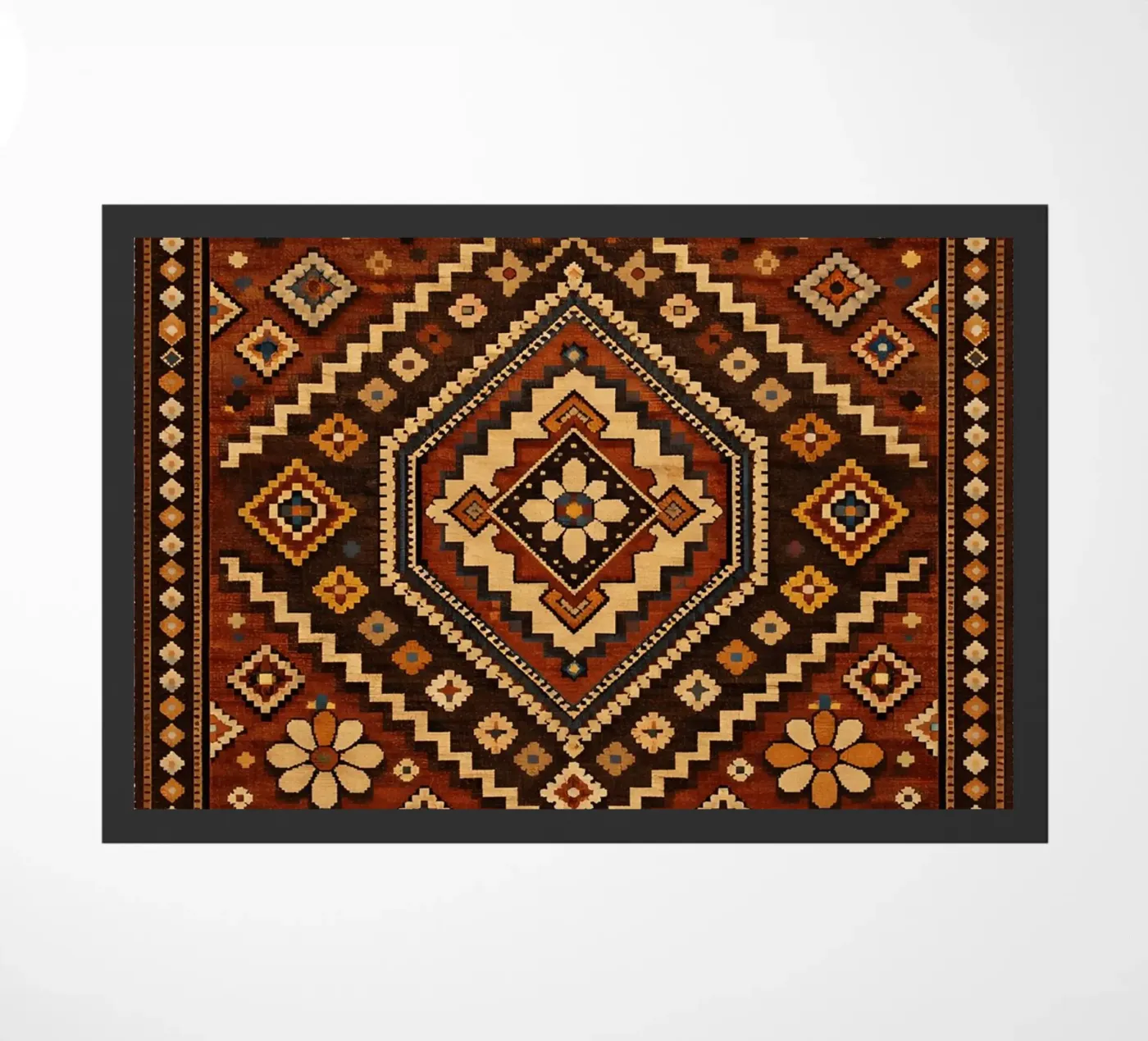 Nomadic Bloom doormat by Persian Pattern Haus