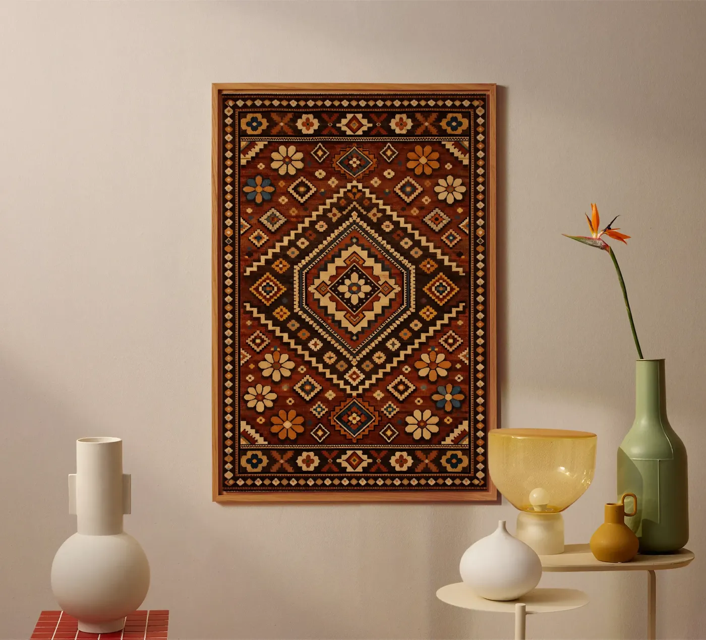 Nomadic Bloom forex plate by Persian Pattern Haus