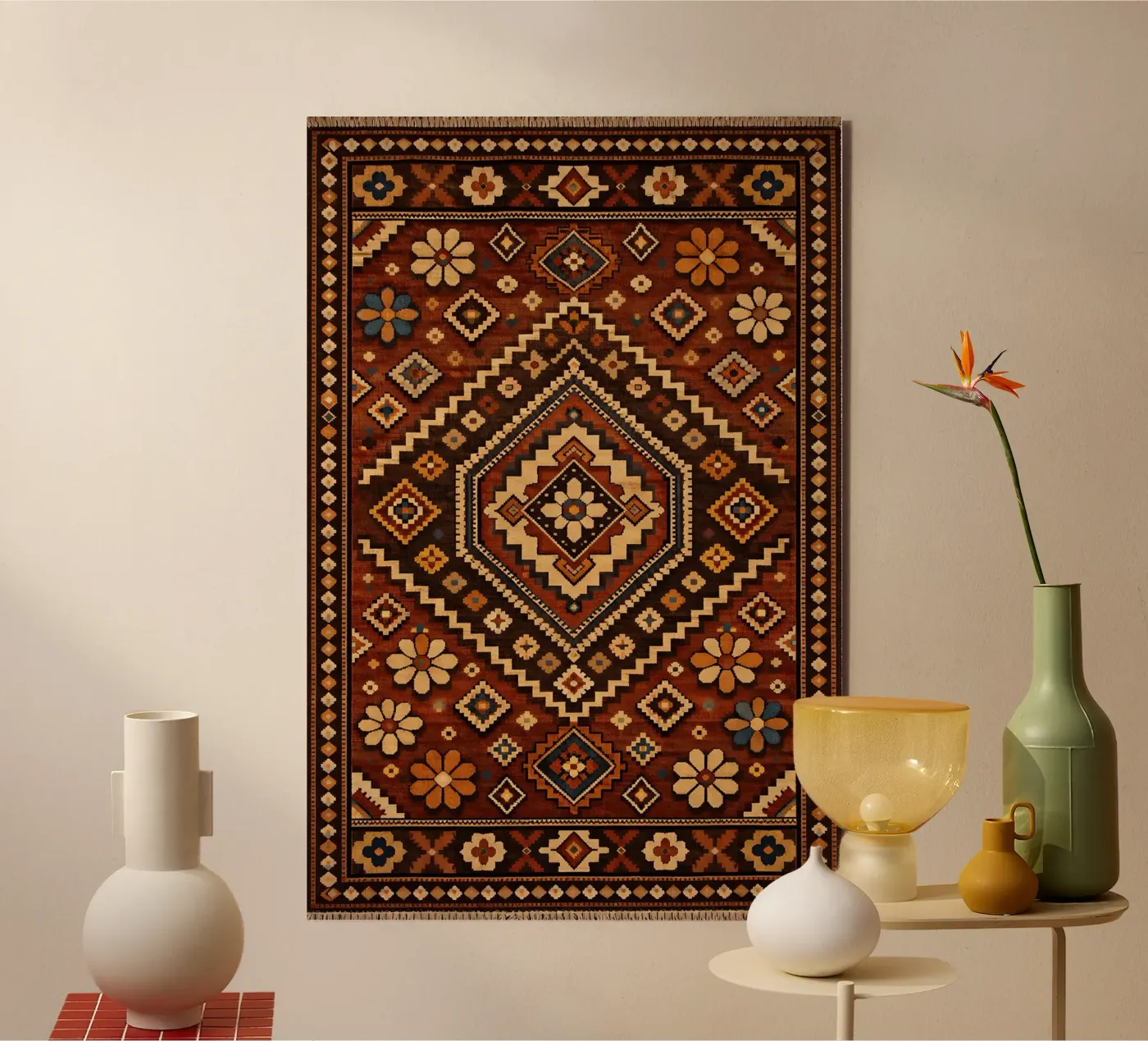 Nomadic Bloom forex plate by Persian Pattern Haus