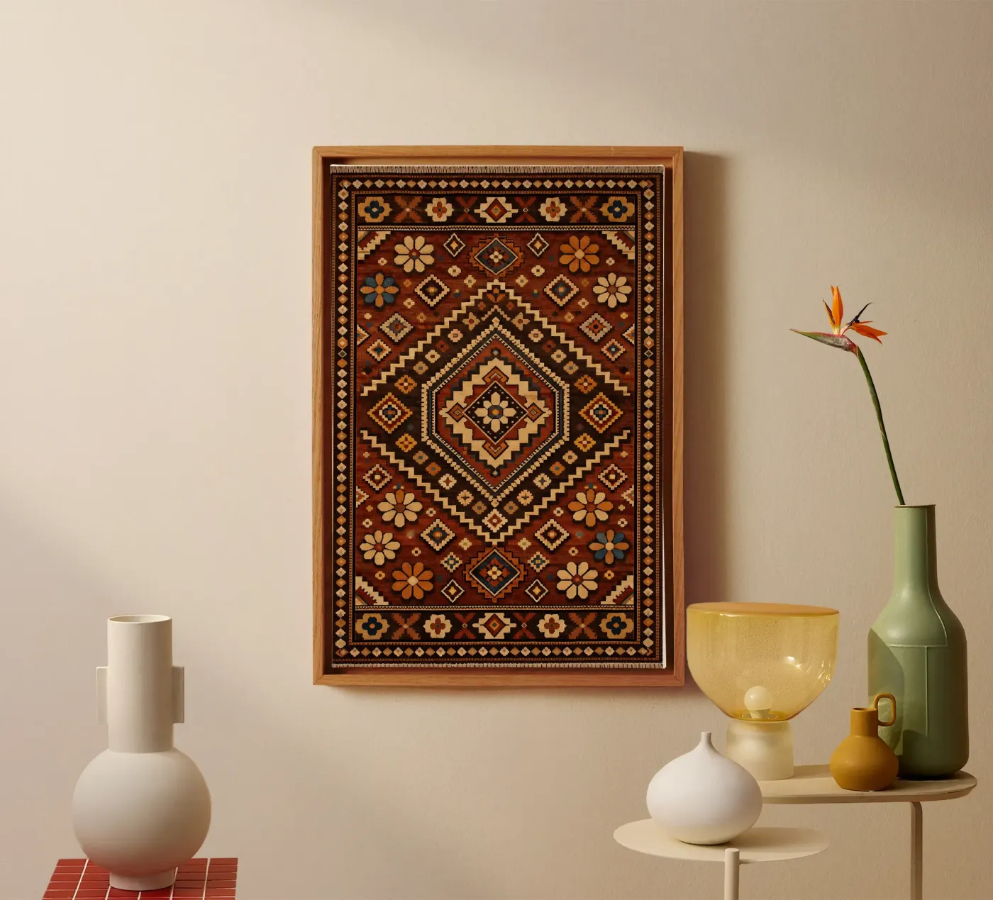 Nomadic Bloom canvas by Persian Pattern Haus
