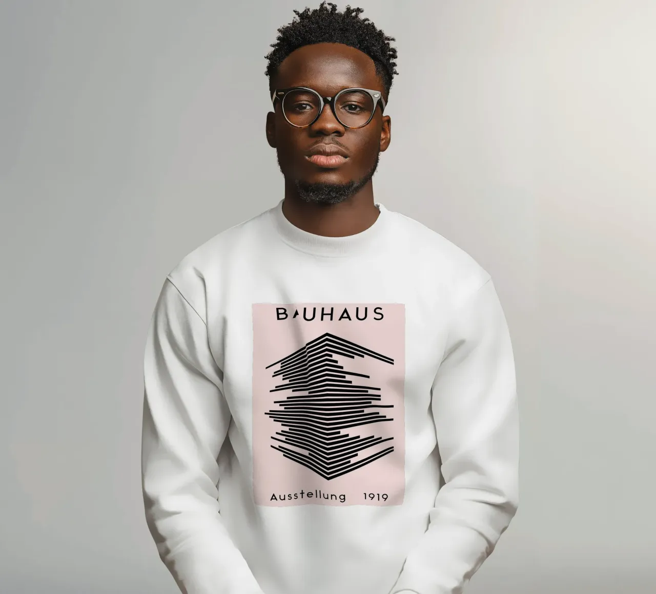 Mostra Bauhaus 1919 Composizione di linee con profondità felpa da Casa Vibes