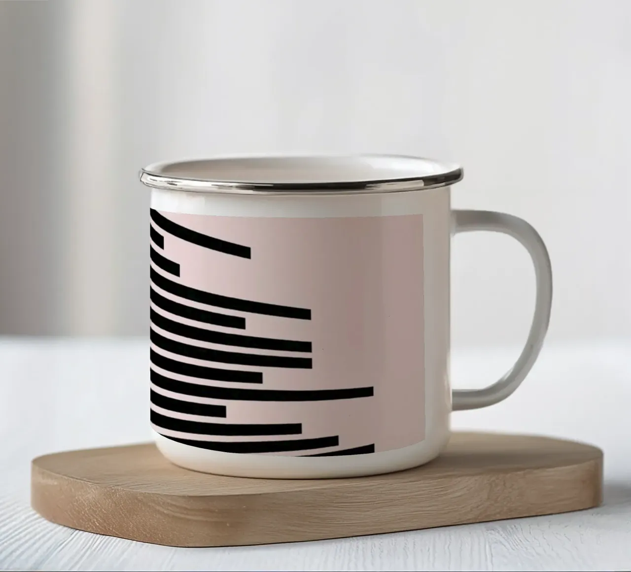 Mostra Bauhaus 1919 Composizione di linee con profondità tazza in smalto da Casa Vibes