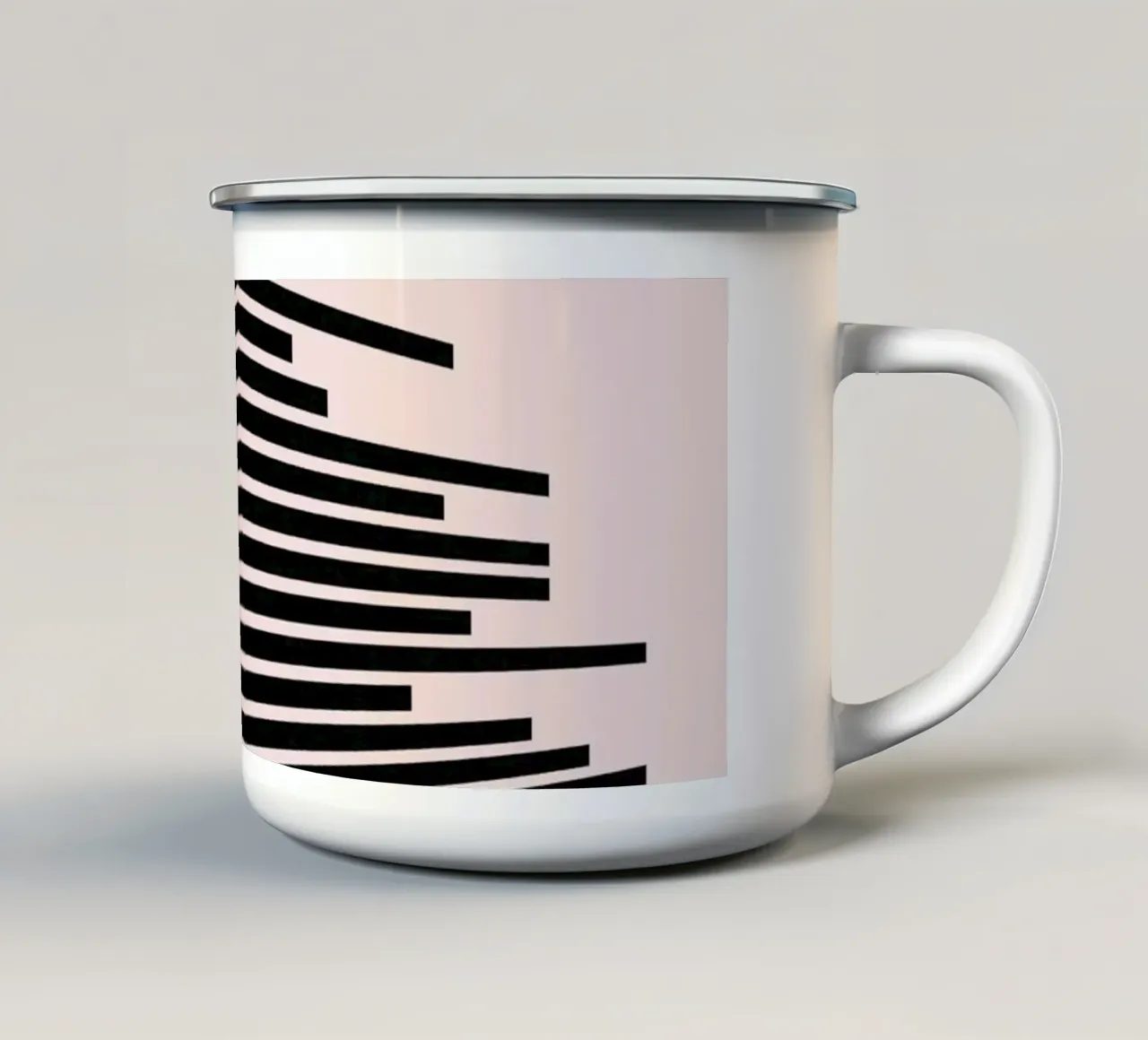 Mostra Bauhaus 1919 Composizione di linee con profondità tazza in smalto da Casa Vibes