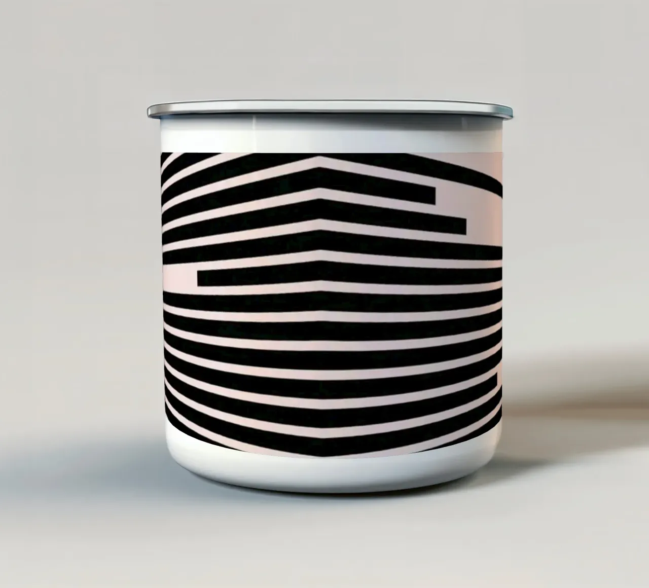 Mostra Bauhaus 1919 Composizione di linee con profondità tazza in smalto da Casa Vibes