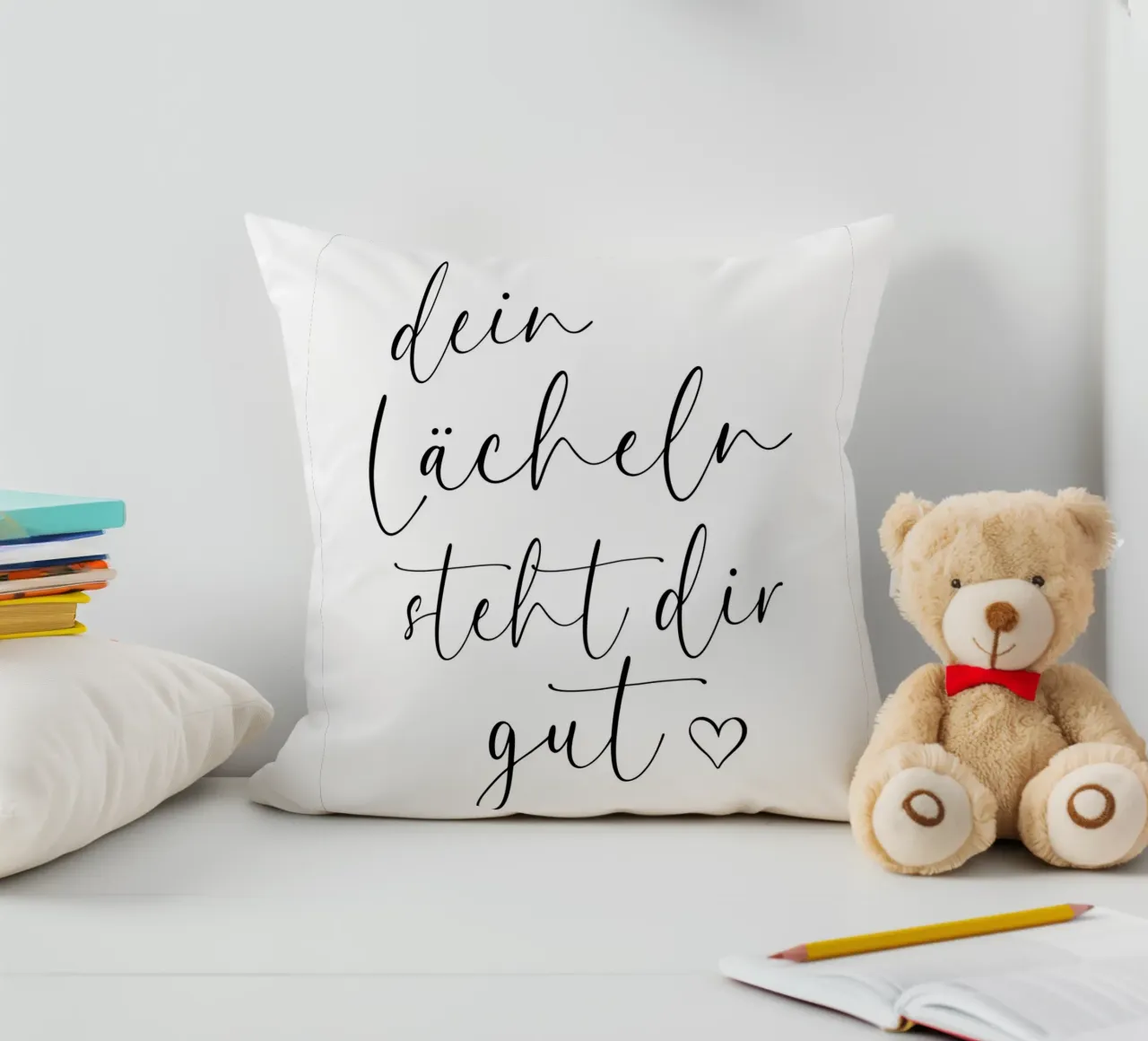 Dein Lächeln steht dir gut cuscino da BAINAI