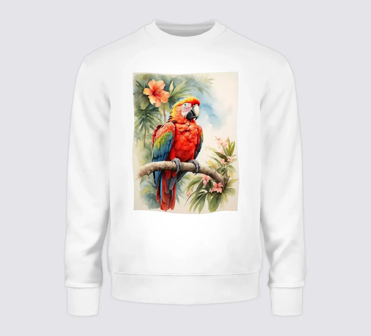 Pappagallo in acquerello felpa da ARTVI-SHOP