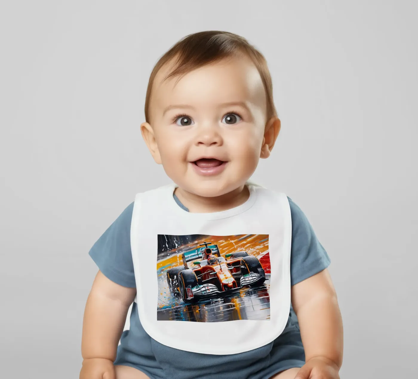 Formula 1 baby bib by 🎁 NOBELART