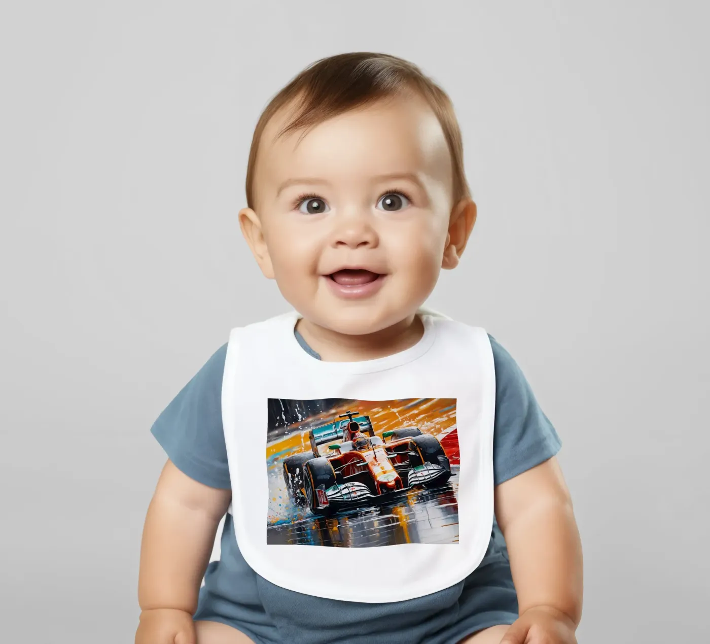 Formula 1 baby bib by 🎁 NOBELART