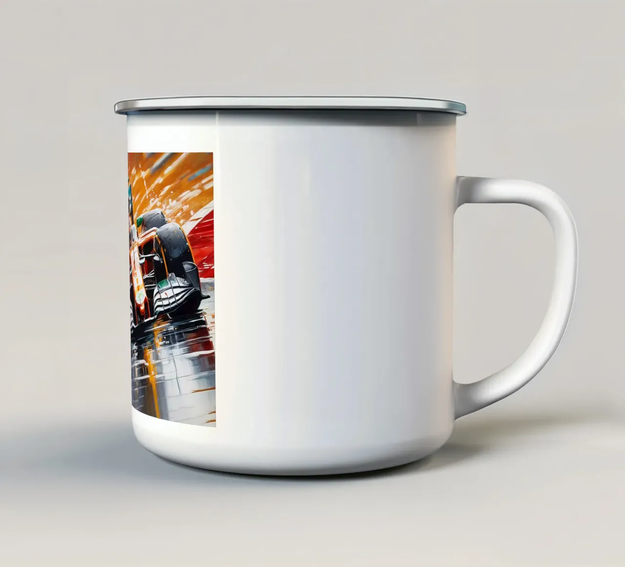 Formula 1 enamel mug by ARTVI-SHOP