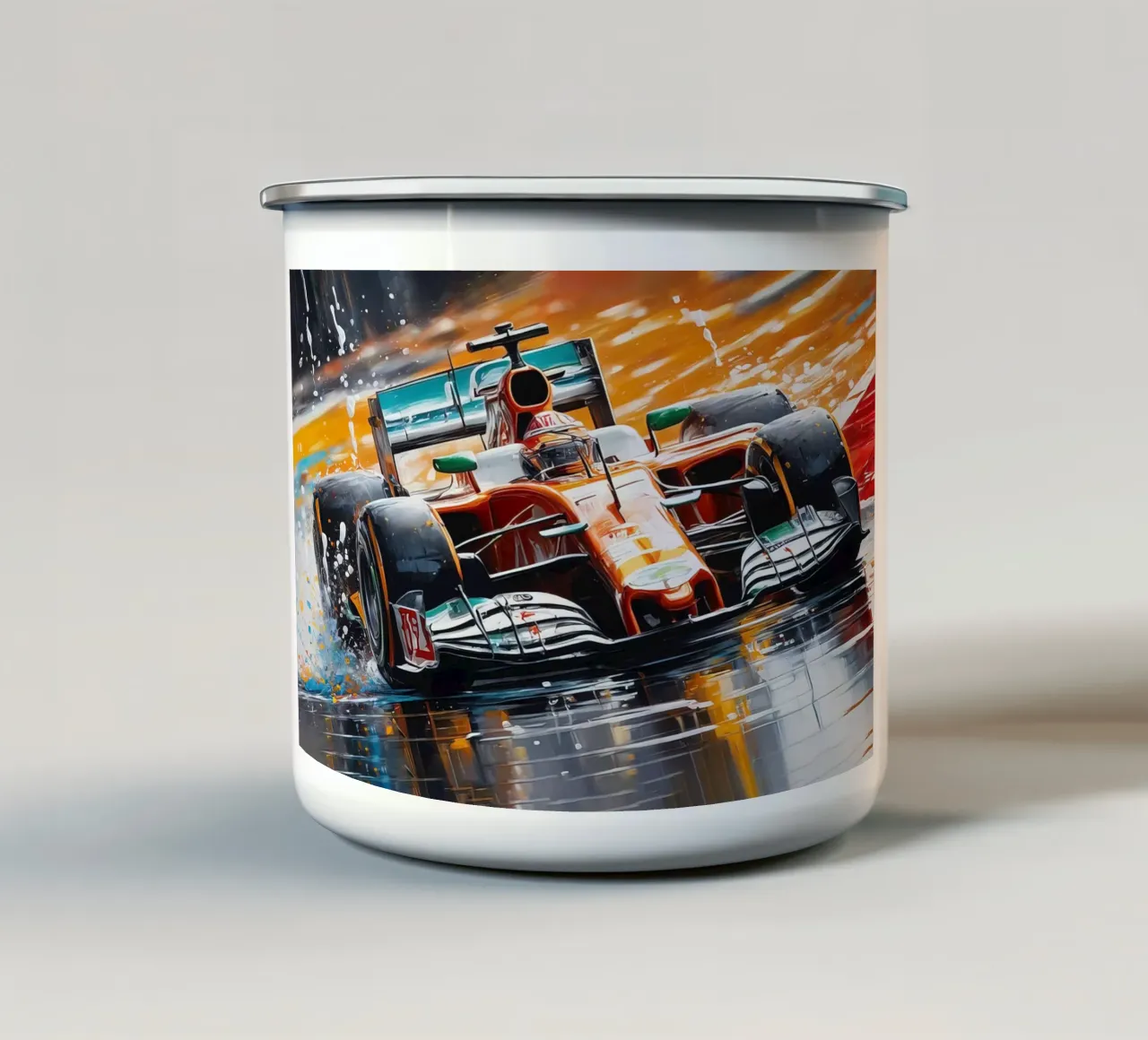 Formula 1 enamel mug by ARTVI-SHOP