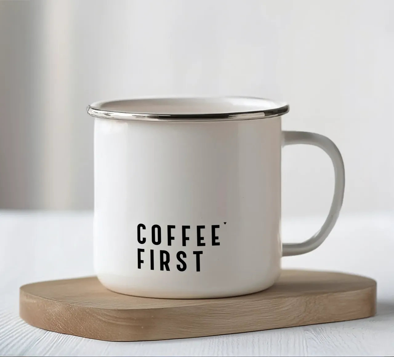 Coffee first tazza in smalto da typolover