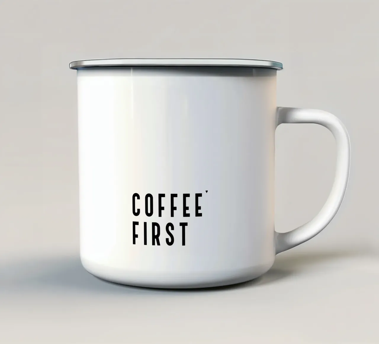 Coffee first tazza in smalto da typolover