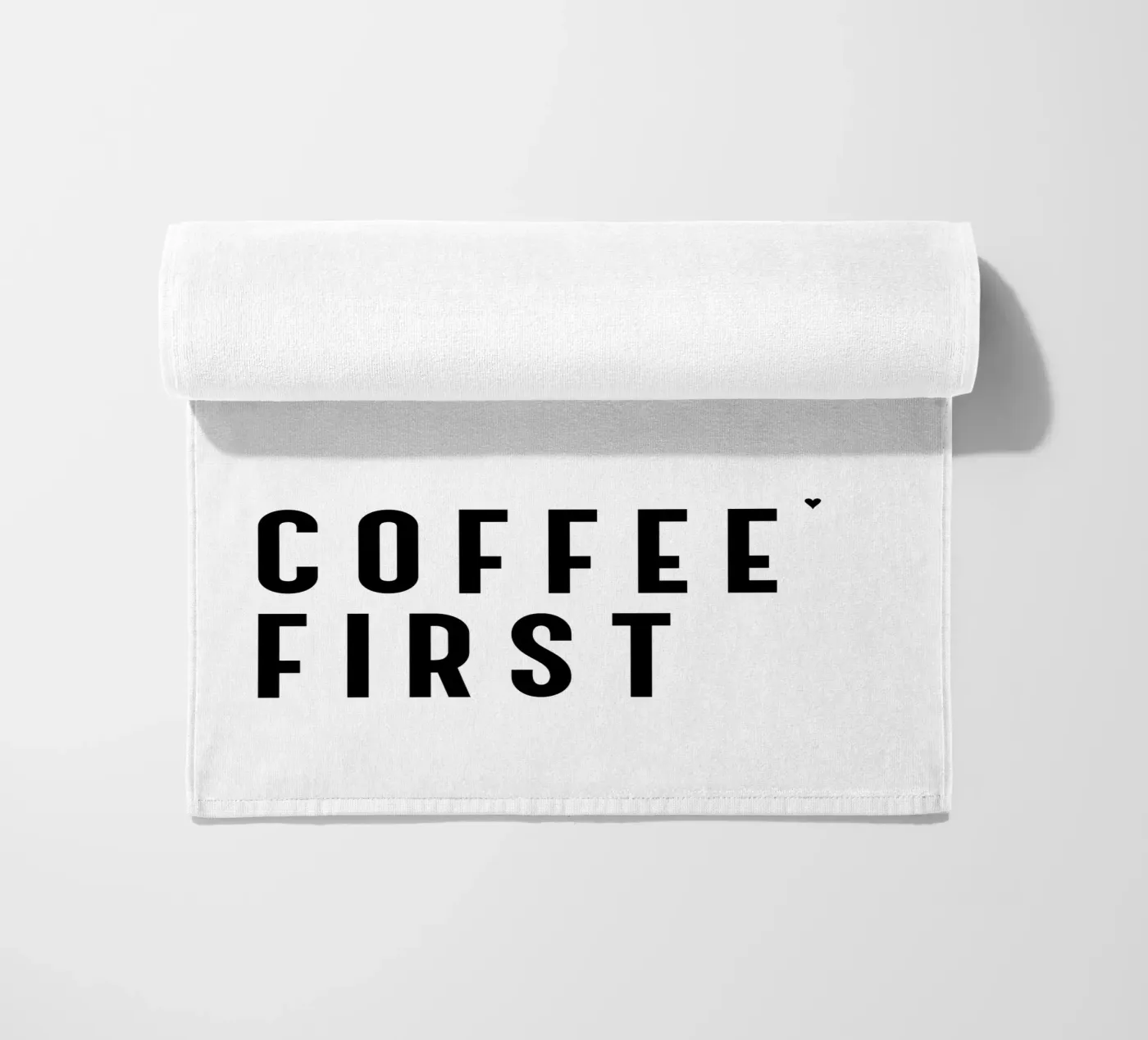 Coffee first strandhanddoek van typolover
