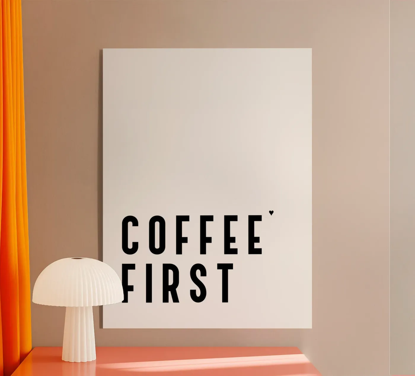 Coffee first Acryl-Glas von typolover