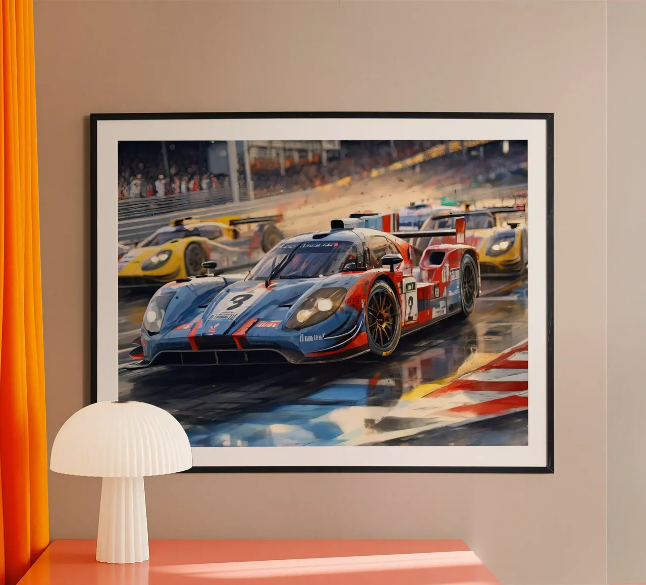 24 ore di lemans poster con telaio in plastica da 🎁 ARTVI-SHOP