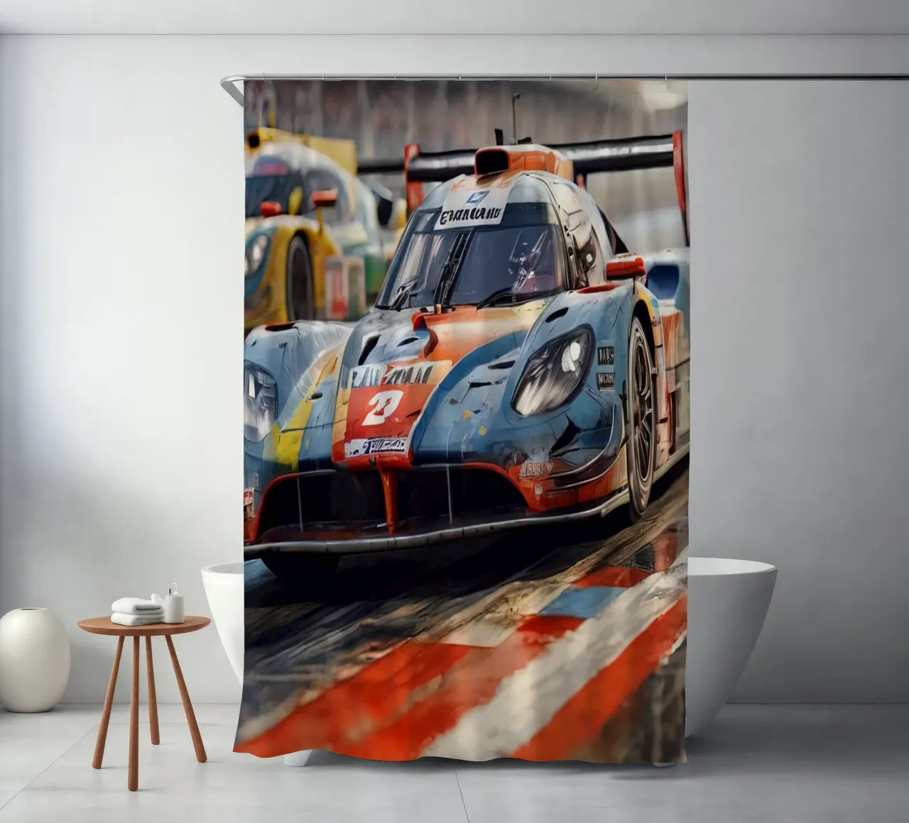 24 hours of lemans shower curtain by 🎁 ARTVI-SHOP