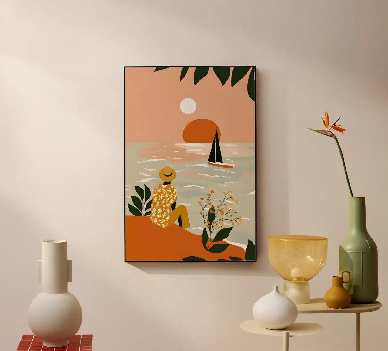 Calm Evening acryl van Vibrant Berry Studio