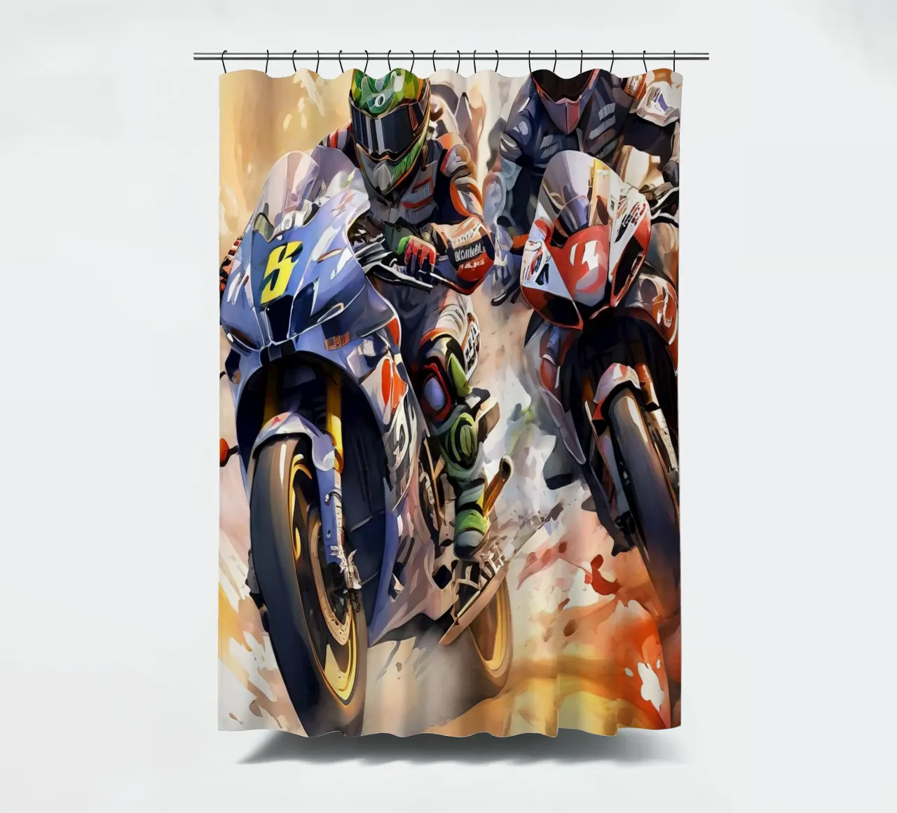 moto gp shower curtain by 🎁 ARTVI-SHOP