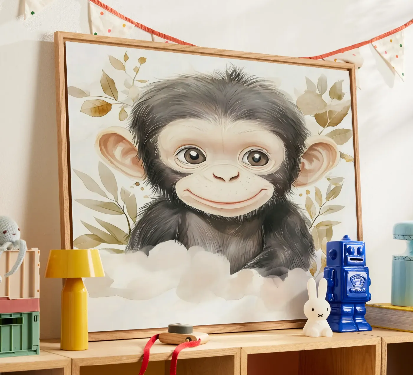 Scimpanzé - acquarello plexiglass da Nursery Art Studio