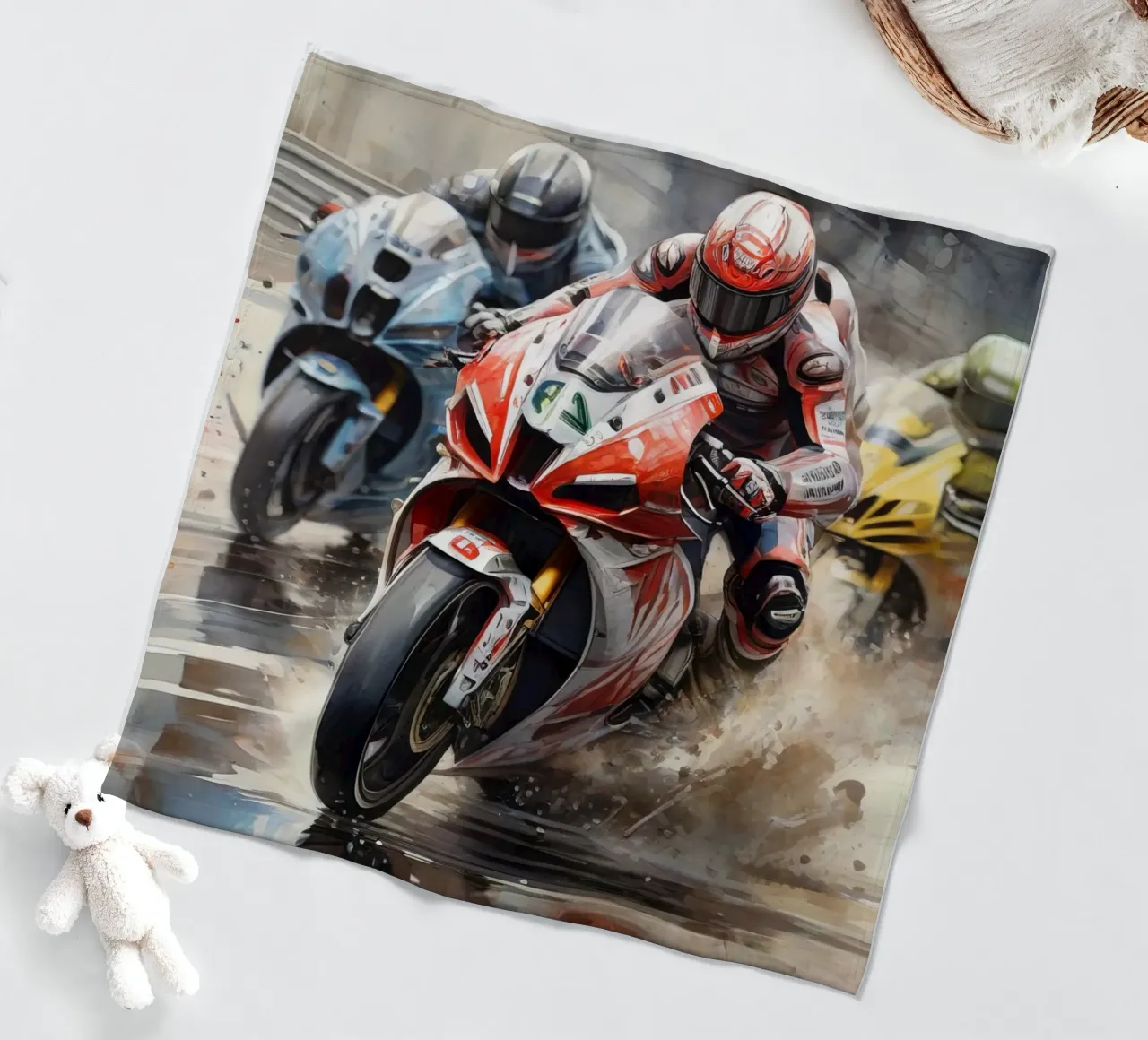 moto gp fleece blanket by 🎁 ARTVI-SHOP