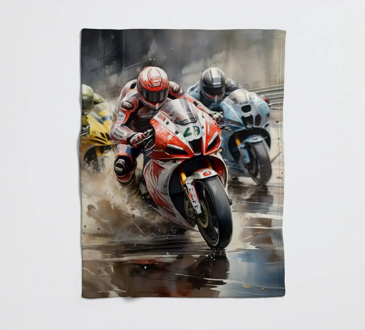 moto gp fleece blanket by 🎁 ARTVI-SHOP