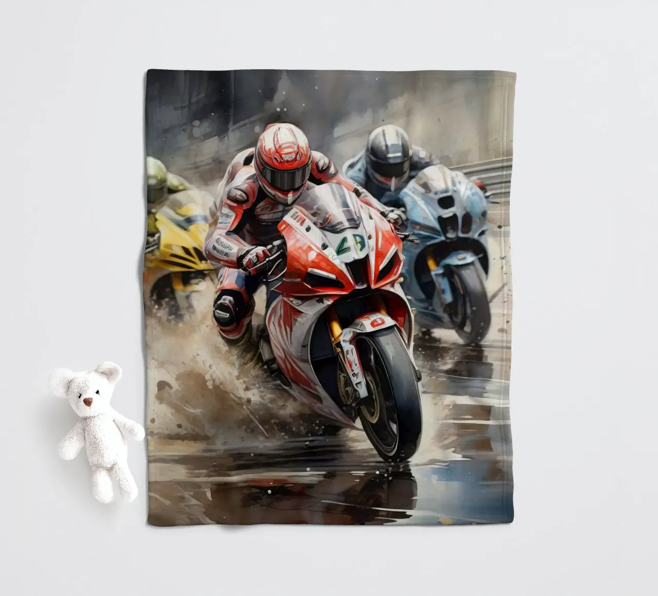 moto gp fleece blanket by 🎁 ARTVI-SHOP