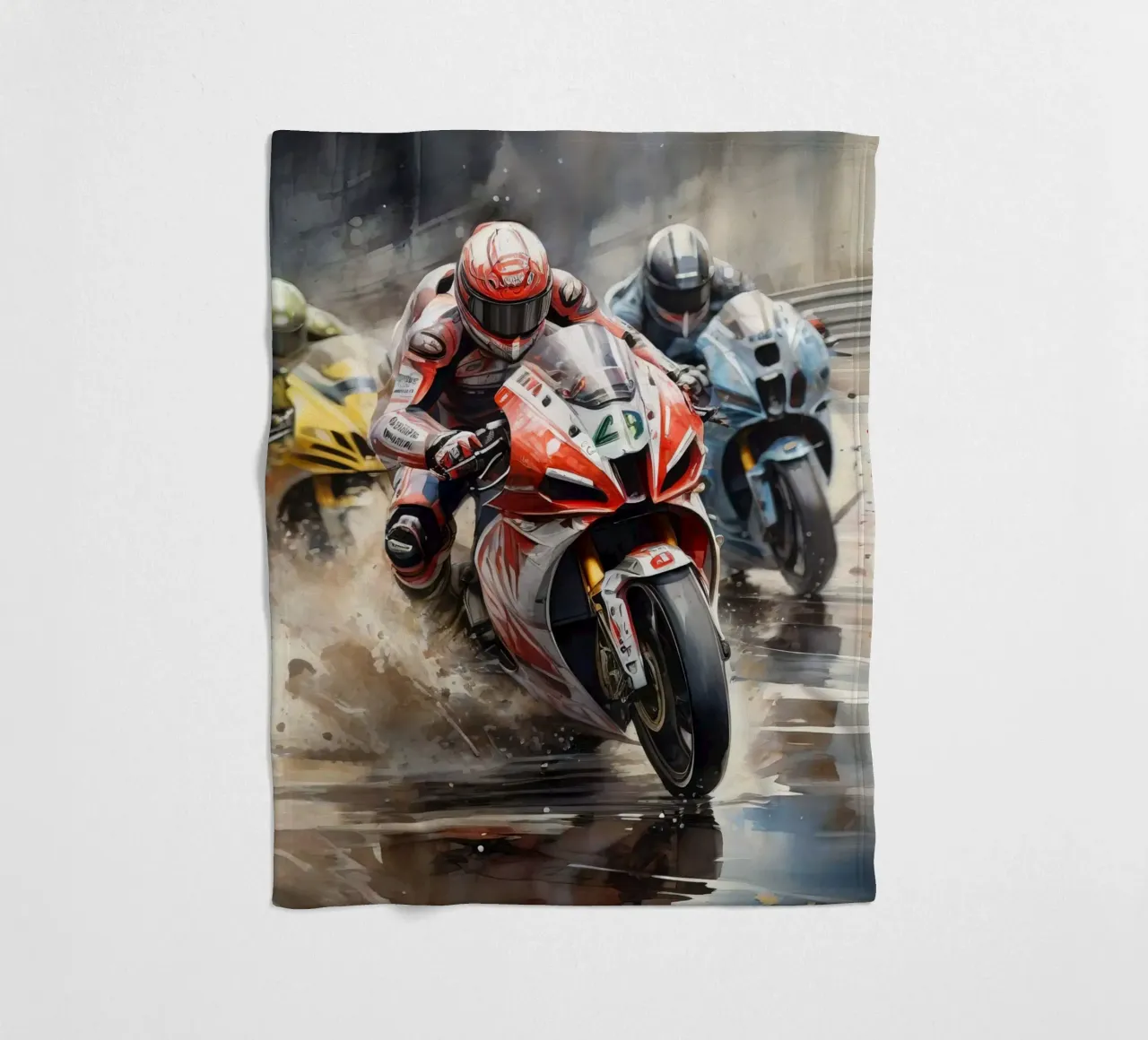 moto gp fleece blanket by 🎁 ARTVI-SHOP