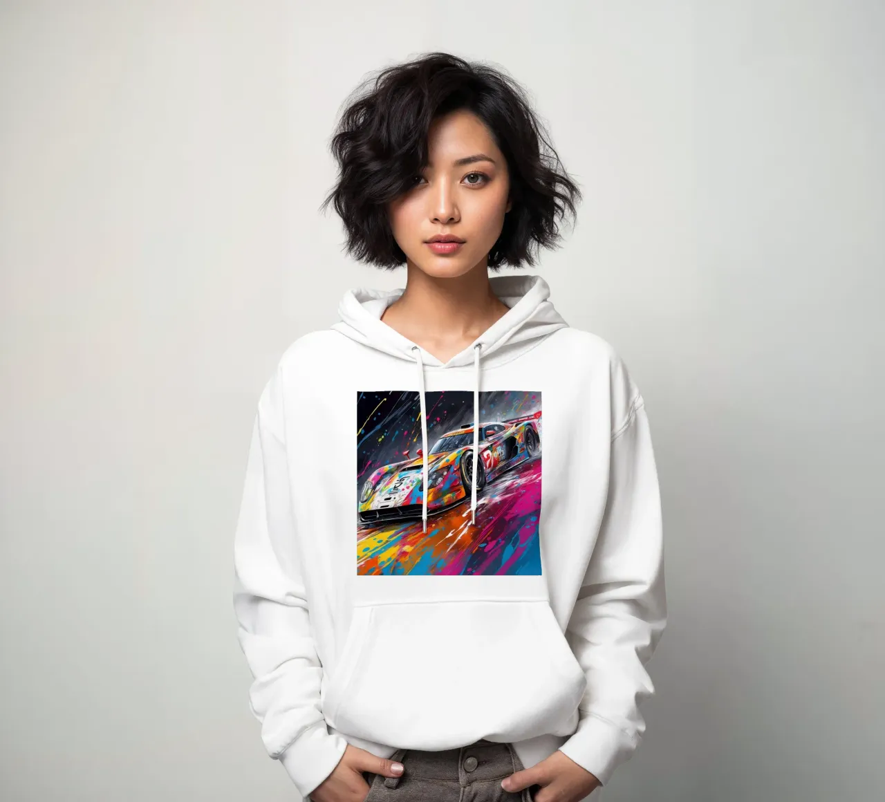 Auto sportiva multicolore felpa con cappuccio da 🎁 ARTVI-SHOP