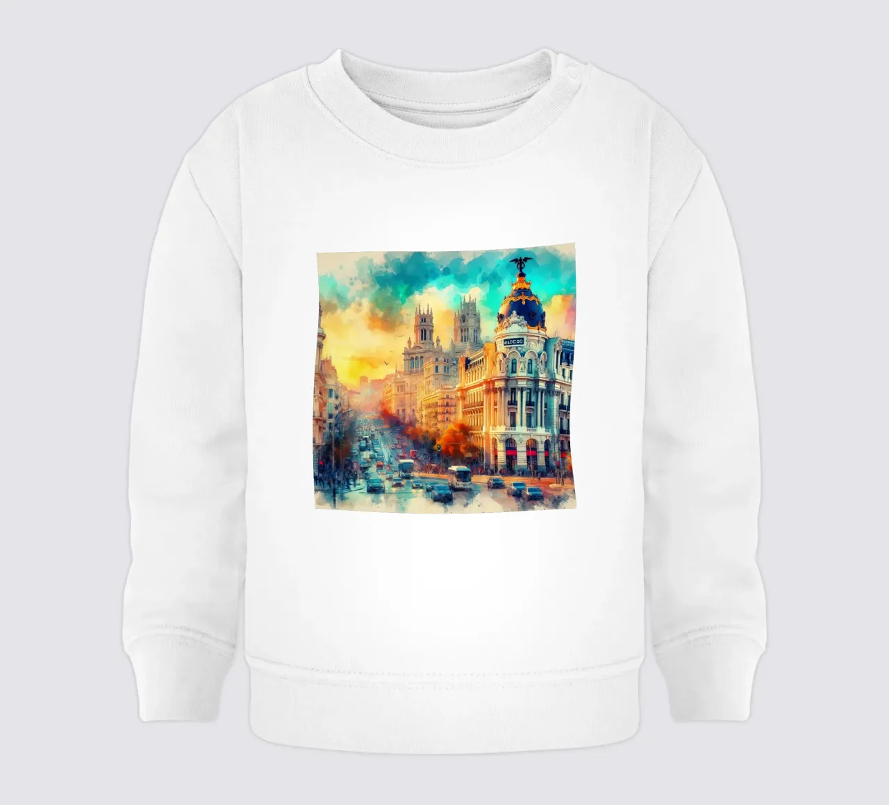 Madrid ad acquerello felpa neonato da 🎁 ARTVI-SHOP