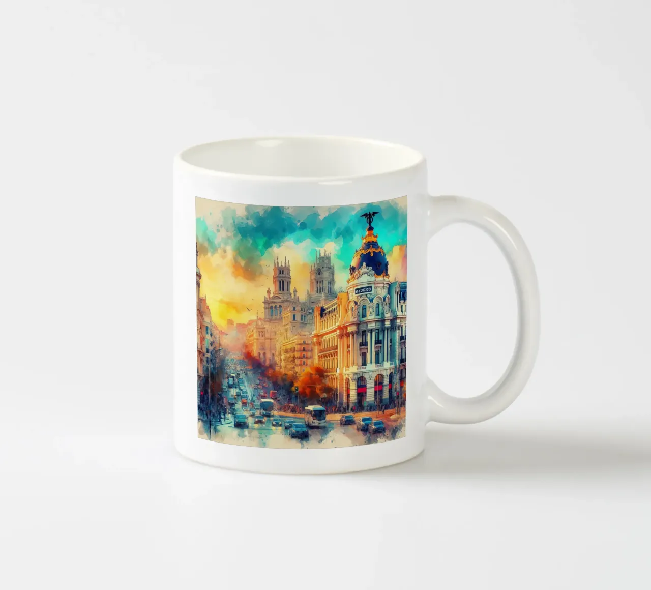 Madrid ad acquerello tazza in ceramica da 🎁 ARTVI-SHOP