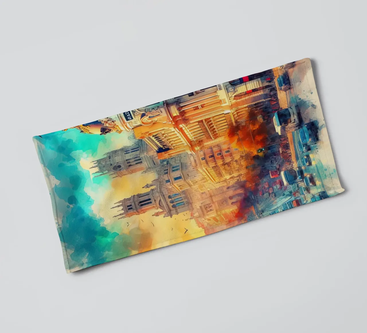 Madrid ad acquerello asciugamano da bagno da 🎁 ARTVI-SHOP