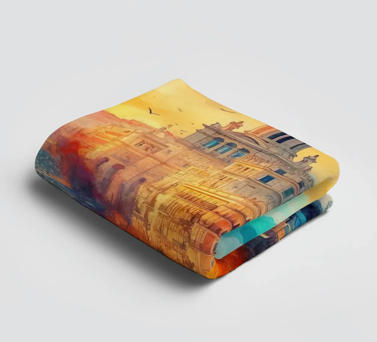 Madrid ad acquerello asciugamano da bagno da 🎁 ARTVI-SHOP