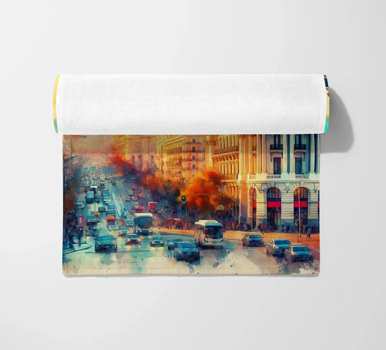 Madrid ad acquerello telo mare da 🎁 ARTVI-SHOP