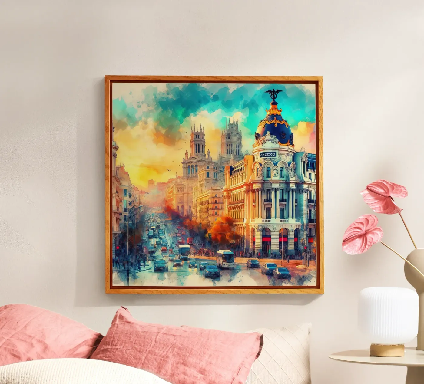 Madrid ad acquerello plexiglass da 🎁 NOBELART