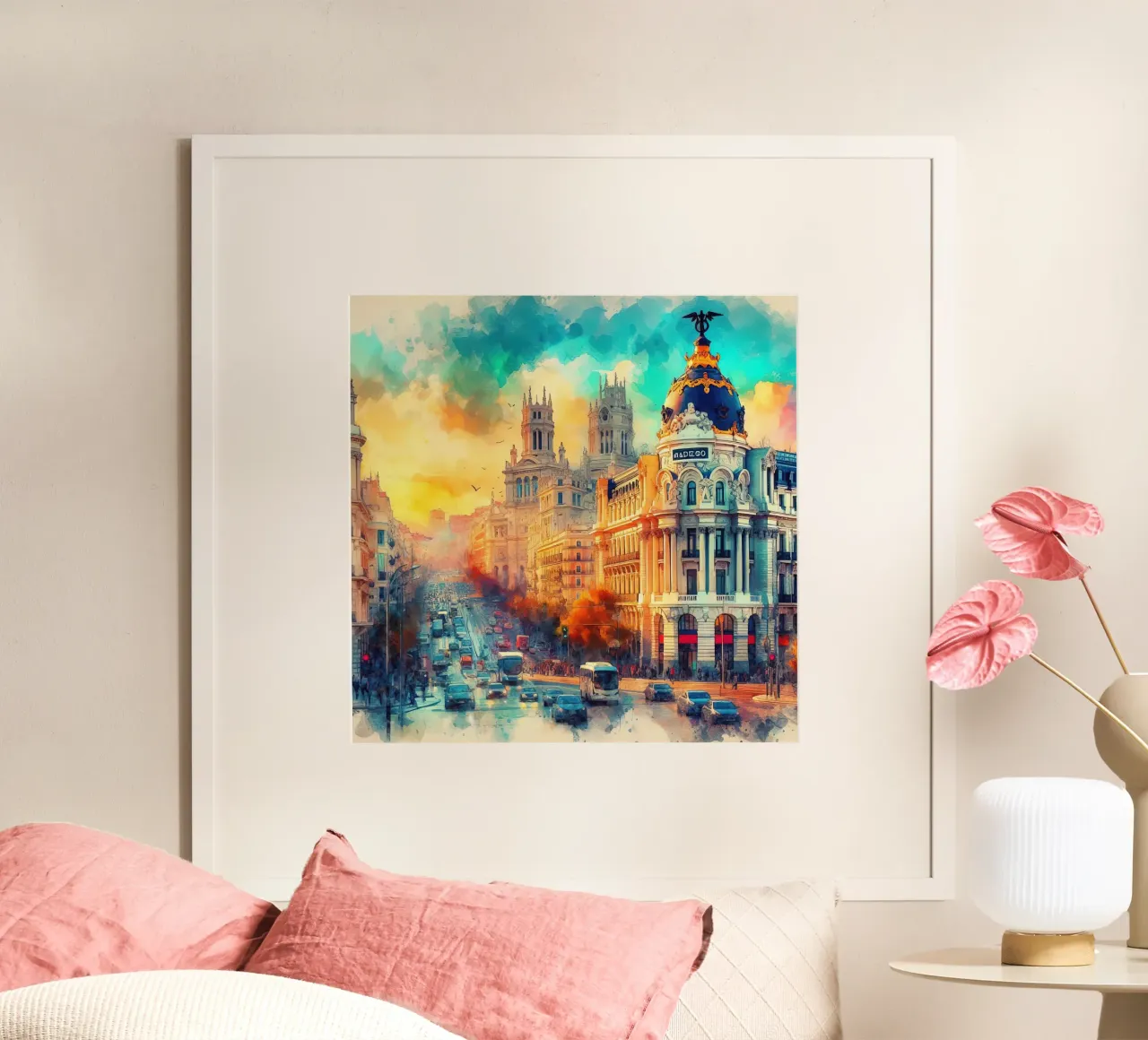 Madrid ad acquerello poster da 🎁 ARTVI-SHOP