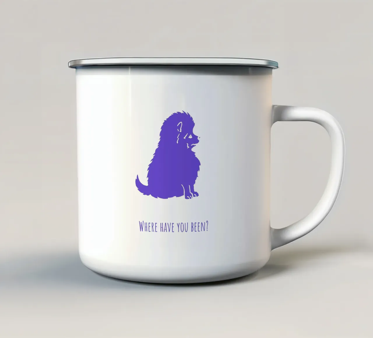 Spitz - Dove sei stato? tazza in smalto da Pop dogs