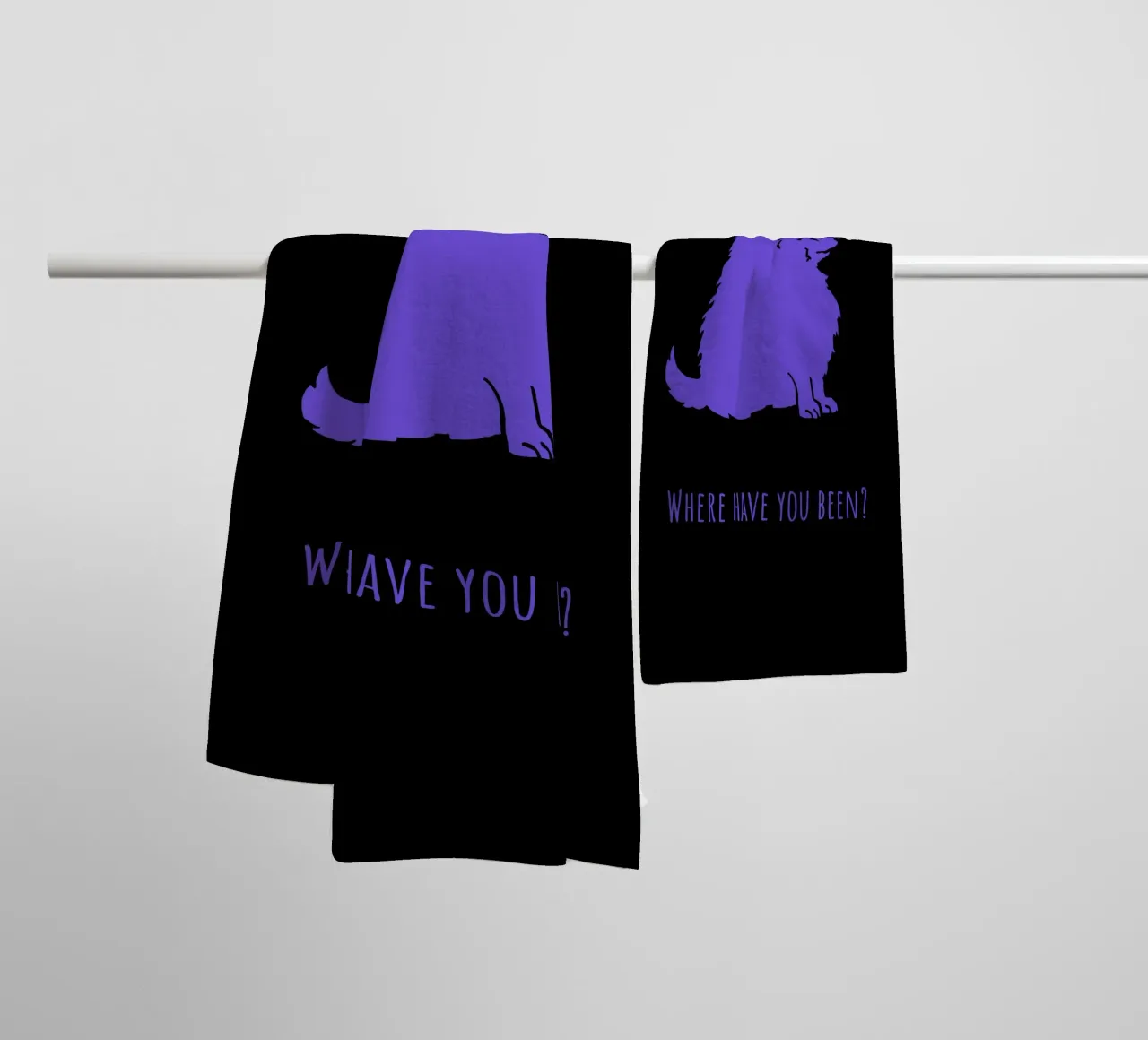 Spitz - Where have you been? towel by Pop dogs