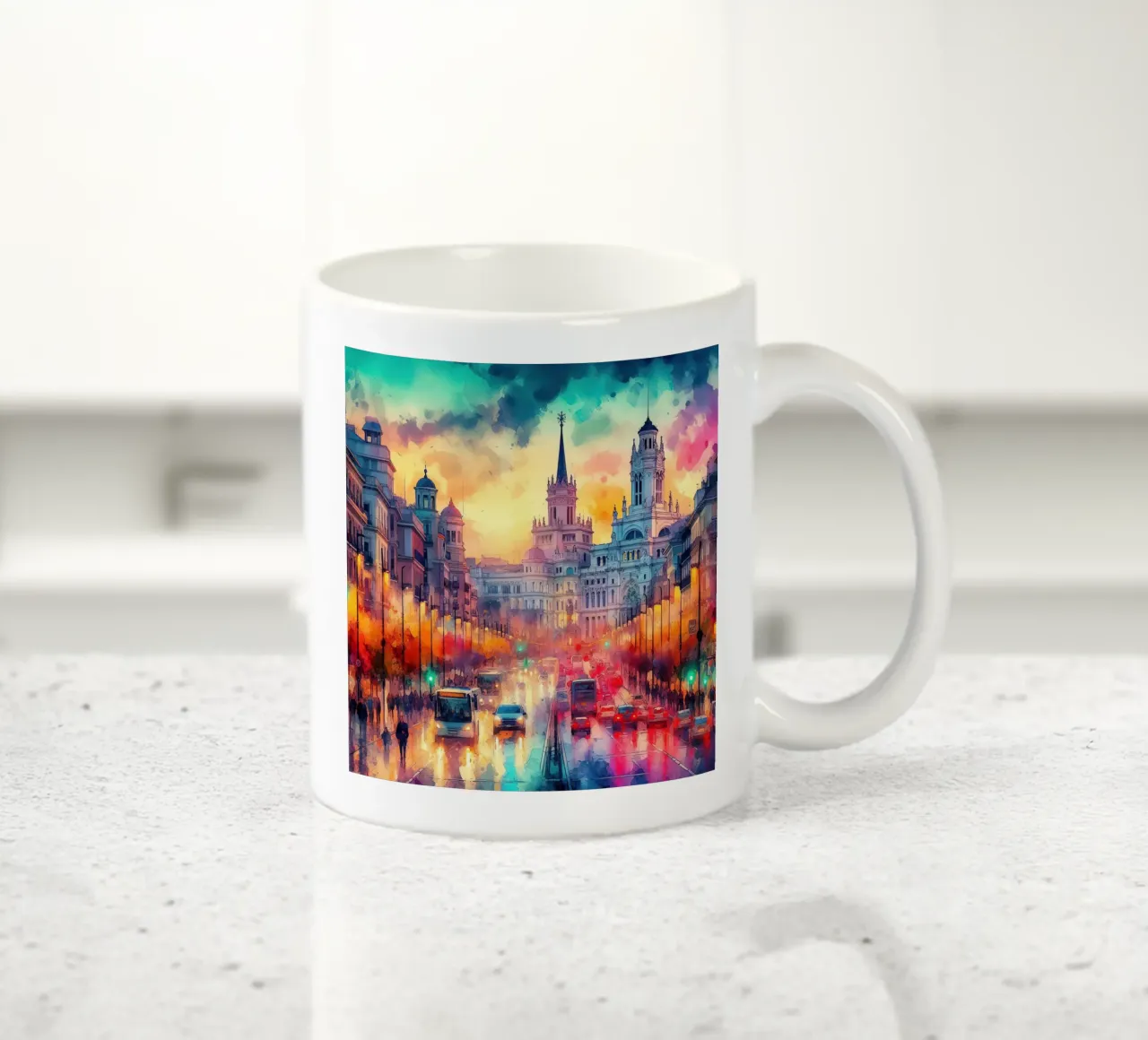 Madrid ad acquerello tazza in ceramica da 🎁 ARTVI-SHOP